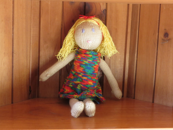 Made in the Mist - Madeline - Knitted Doll https://babystuff.co.nz/products/made-in-the-mist---madeline---knitted-doll 'Madeline' is a happy, bright country girl who is always excited to tag along and join in the fun.