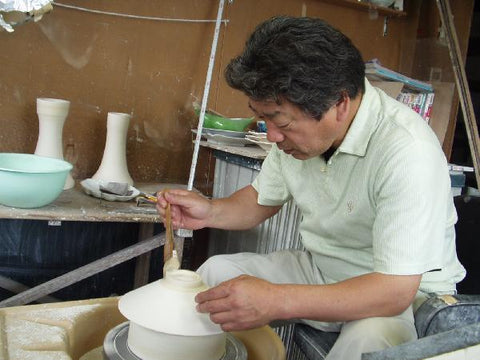 Most Aritayaki is formed on the potter's wheel or lathe.