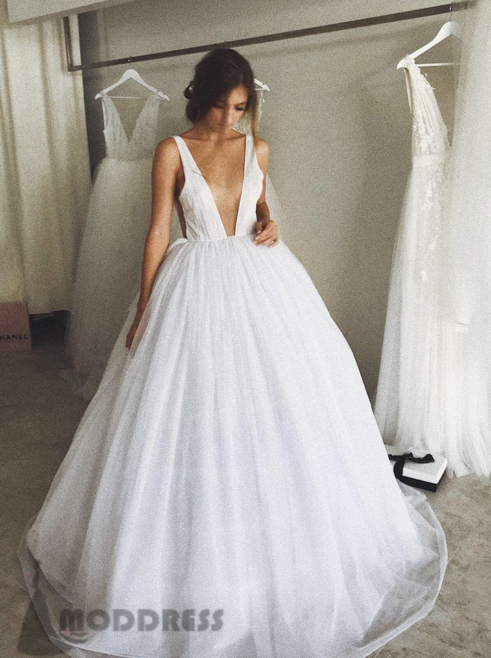 white long ball gowns