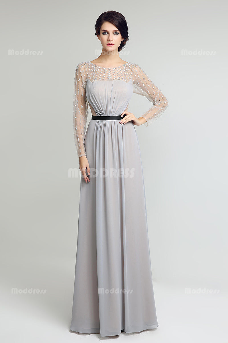 grey long gown