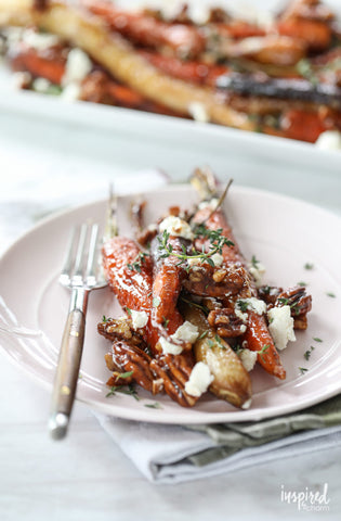 Caramelised Carrots with Pecans & Goats cheese