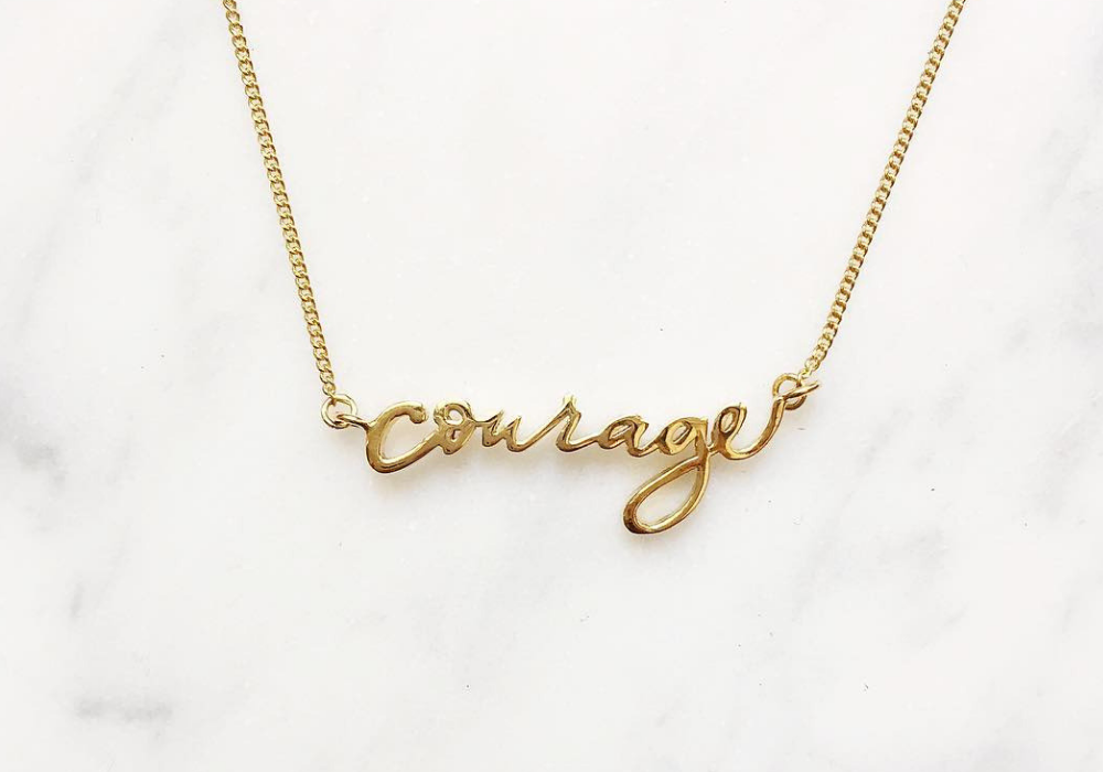 @Nicolemiyuki turned her calligraphy into the word courage.
