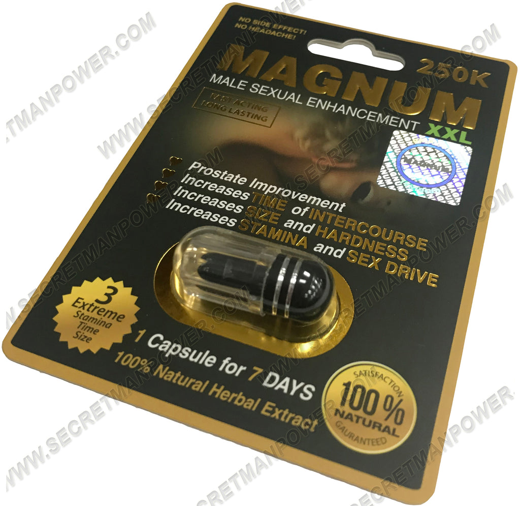 Genuine Magnum XXL 250K Black Male Enhancement Sexual Performance ...