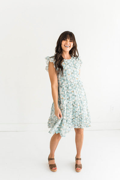 Carly Embroidered Floral Dress