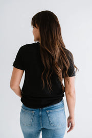 Shane Relaxed Tee in Black