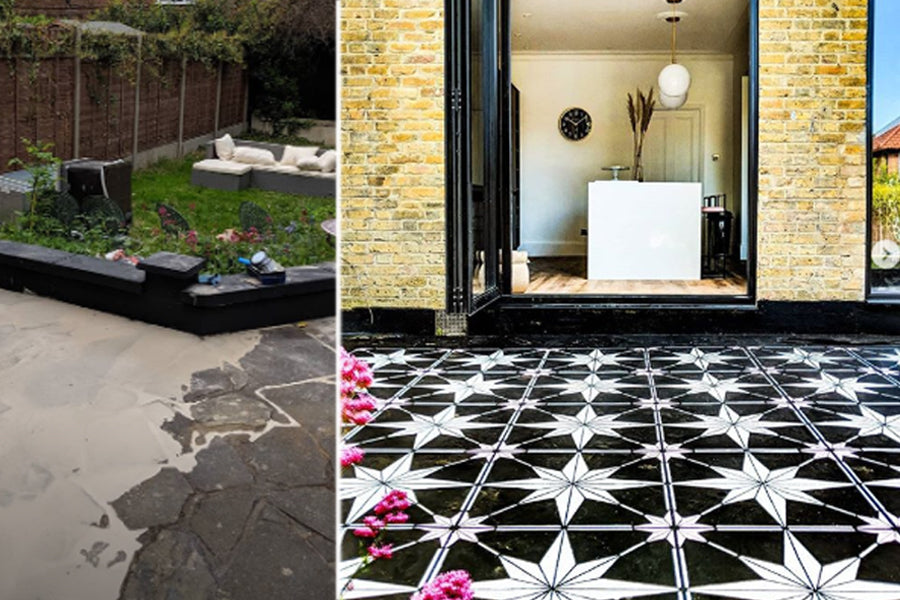 07-Steph-star-tile-stenciled-concrete-patio-large-garden-makeover