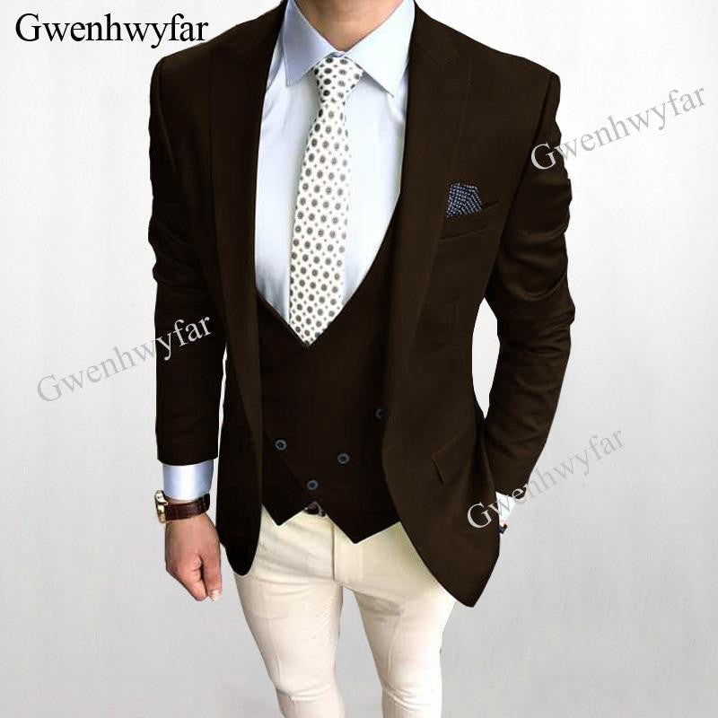 Gwenhwyfar Dark Burgundy Wedding Groom Tuxedos