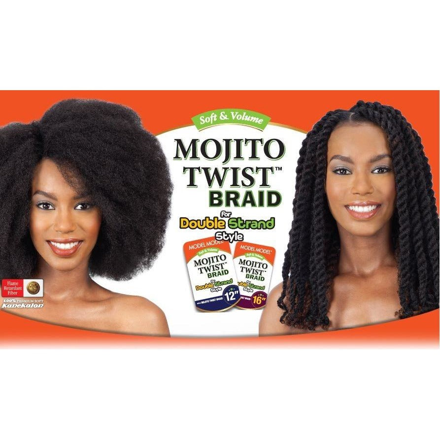 Model Model Hair Braids Double Strand Style Cuban Twist Mojito