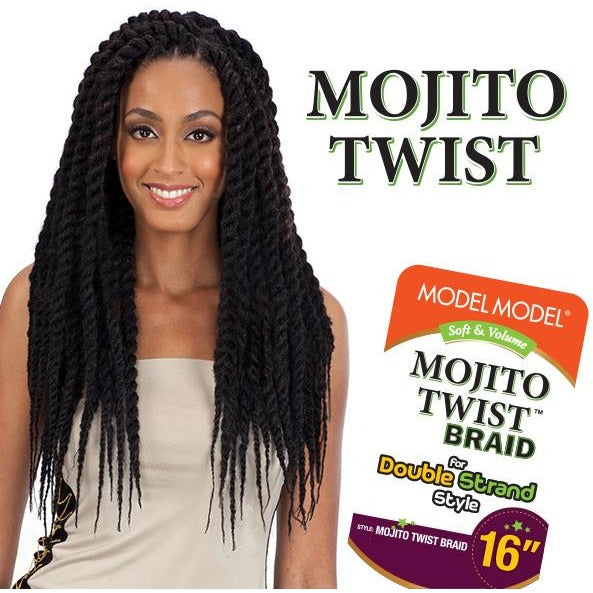 Model Model Hair Braids Double Strand Style Cuban Twist Mojito