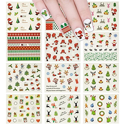 christmas nail decals