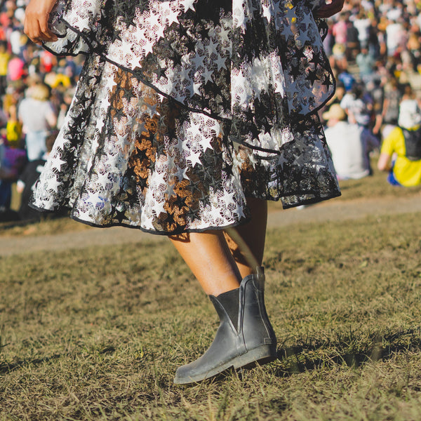 Black Festival Life Ankle Boots Dress