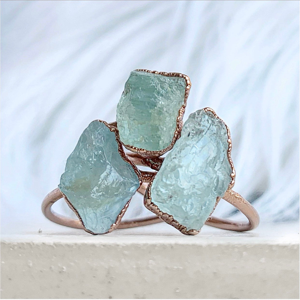 Raw Rough Stone Ring Raw Aquamarine Ring Healing Stone Ring Sterling Silver Ring Aquamarine Ring Crystal Raw Stone Ring Gift for Her