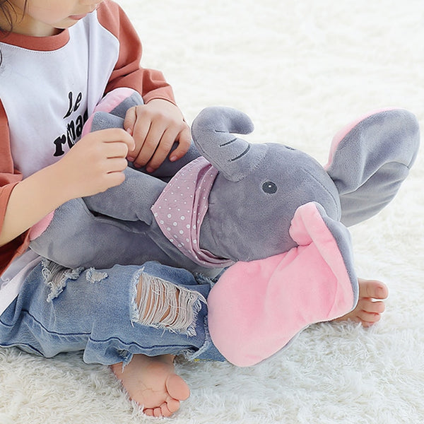 stuffed elephant that plays peek a boo