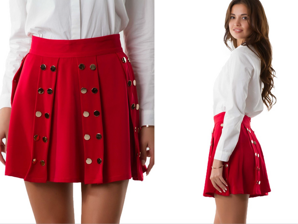 Red Rock Pleated Skirt
