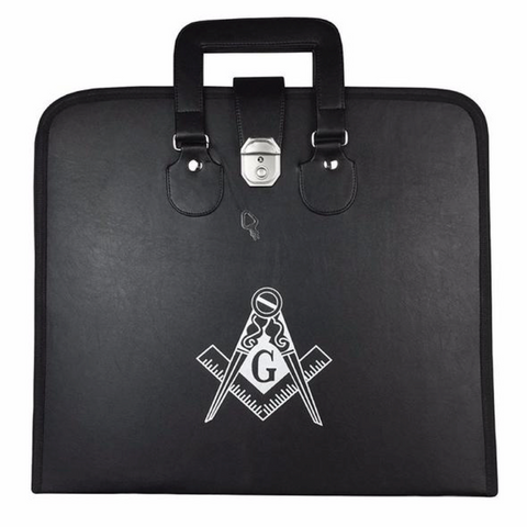 Masonic Regalia MM/WM Apron Case with Printed Square Compass & G