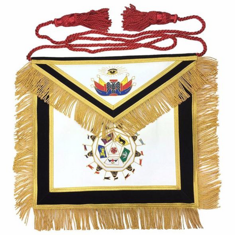  Masonic Scottish Rite 32nd Degree Apron Hand Embroidery Master of Royal Secret