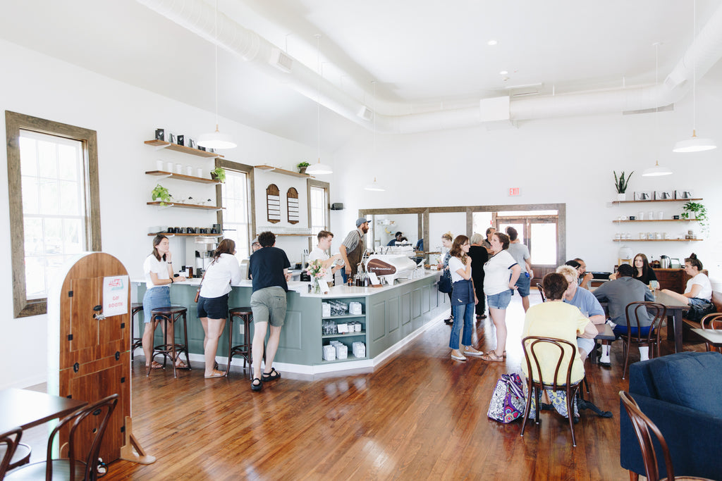 A wide view of the shop floor in Humphreys Cafe. 