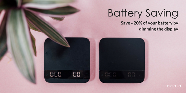 acaia lunar firmware update battery saving