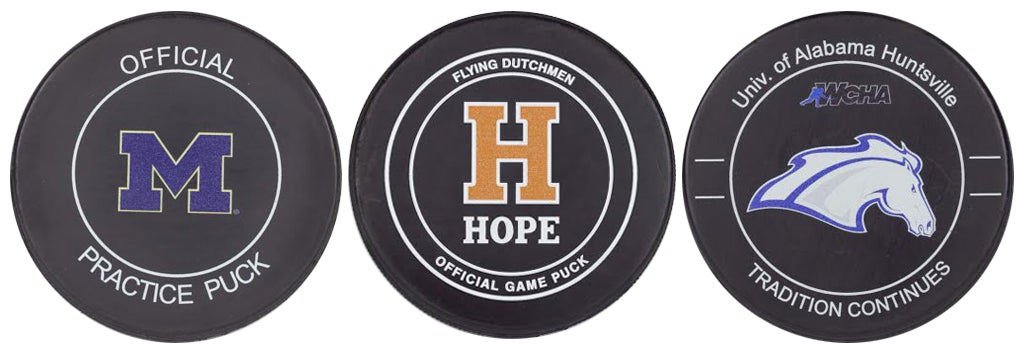 Custom Printed Logo Hockey Pucks NCAA College Team Pucks