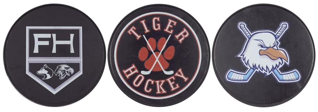 Custom Printed Logo Pucks Hockey Junior Youth Team Logo Pucks