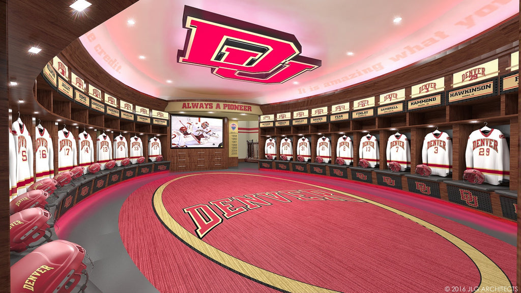 university of denver pioneers nchc hockey college hockey locker room top ten top 10 list of all locker rooms