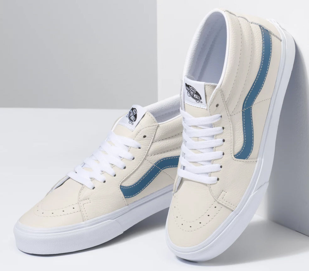 Vans - Sk8-Mid Shoes | True White Blue PlusSkateshop.com