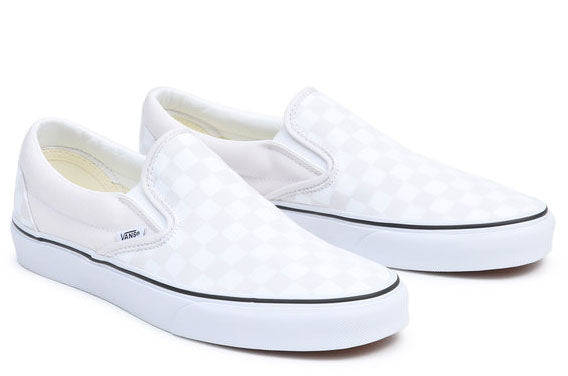 Vans - Classic Slip-On Shoes Cloud White (Checkerboard)