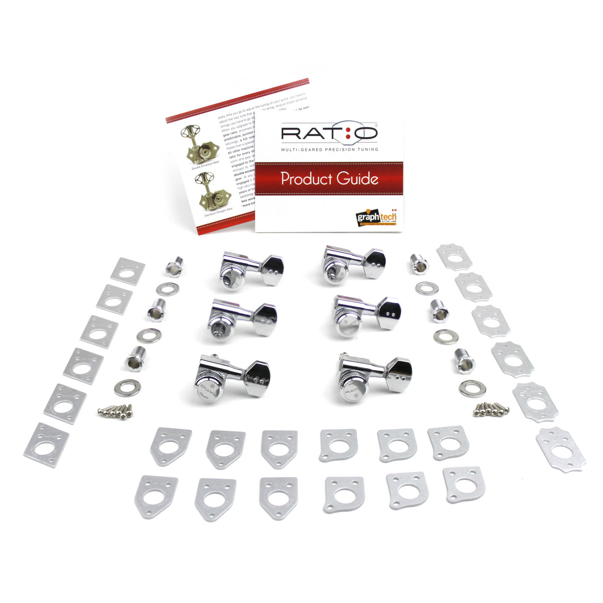 Ratio Electric Locking Machine Heads 6 in-line (staggered posts