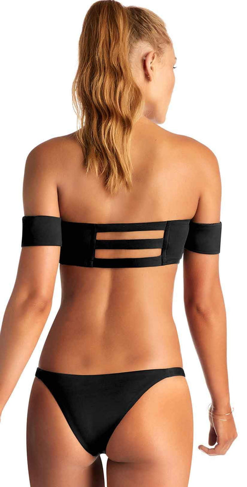 Vitamin A Havana EcoLux Bandeau Top in Black 85T ECB: