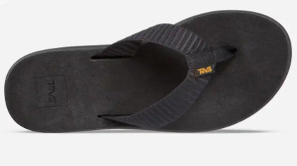 womens black teva flip flops