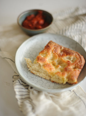 Ligurian Focaccia with marinara dipping sauce