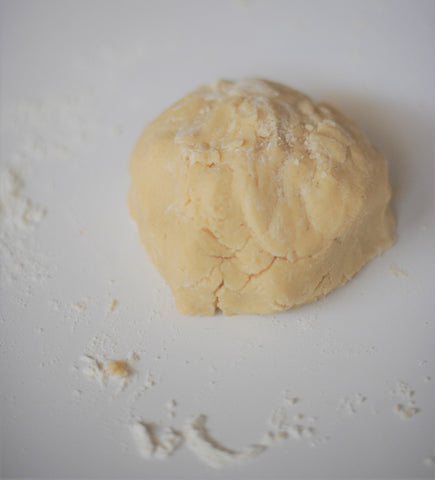 Buttery dough after mixing just before rolling out.