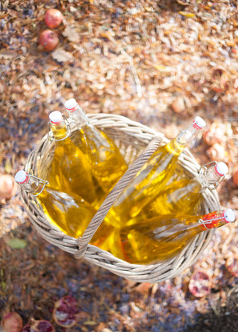 saffron water in french basket