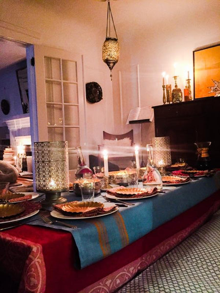 Moroccan dinner on the floor as Millie Lottie Entertains