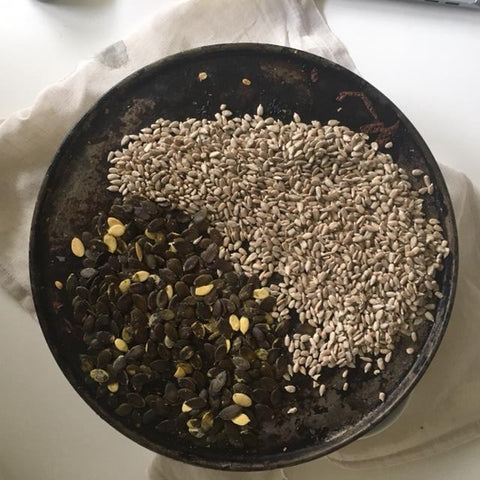 Toasting Seeds for Adventure Bread