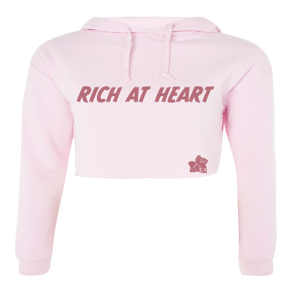 pink crop top hoodie