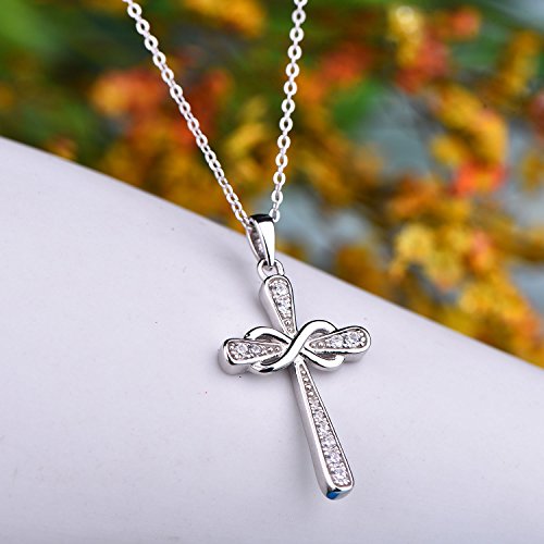 Cross Necklace-YL Sterling Silver Cross 