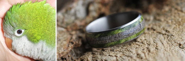 Custom Memorial Ring for Bird