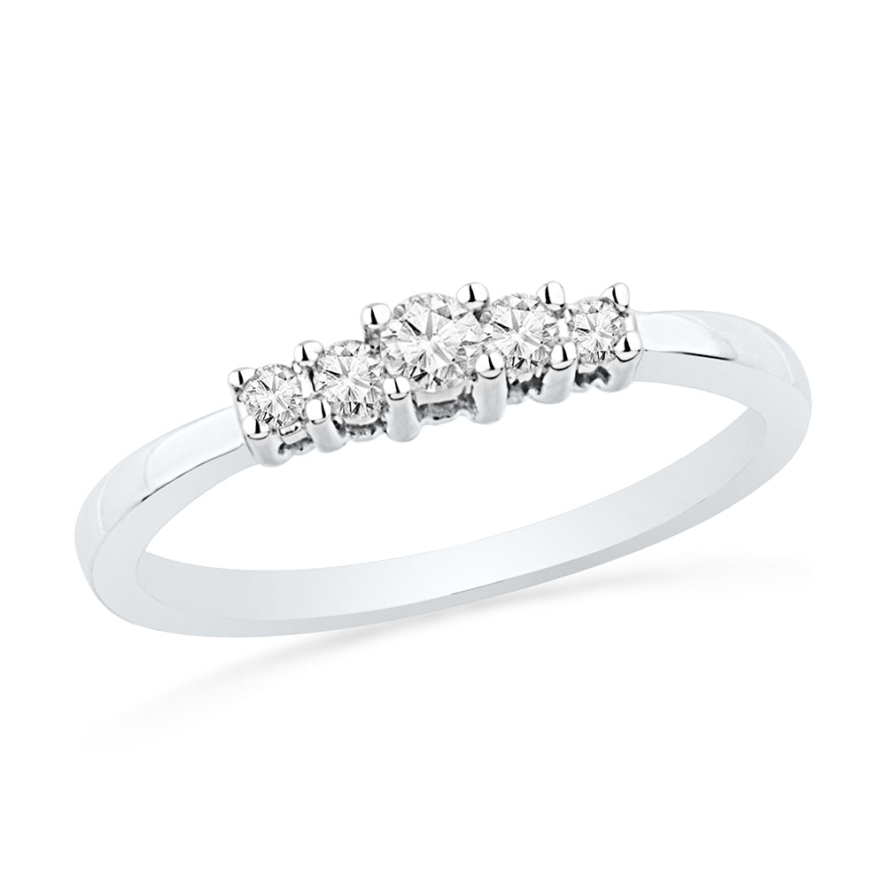 Diamond Engagement Ring in Sterling Silver-SHRF004306-SS - Jewelry by Johan