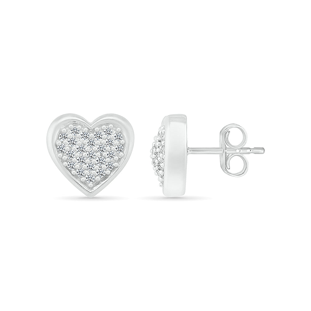 Diamond Heart Earrings