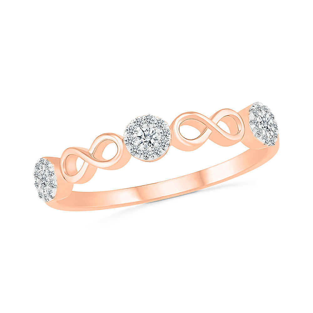 Double Infinity Promise Ring, Rose Gold or Silver - JBJ