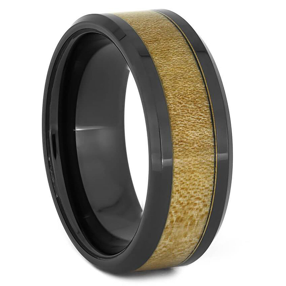 Black Wood Ring, Maple Ring for Musician - Jewelry by Johan