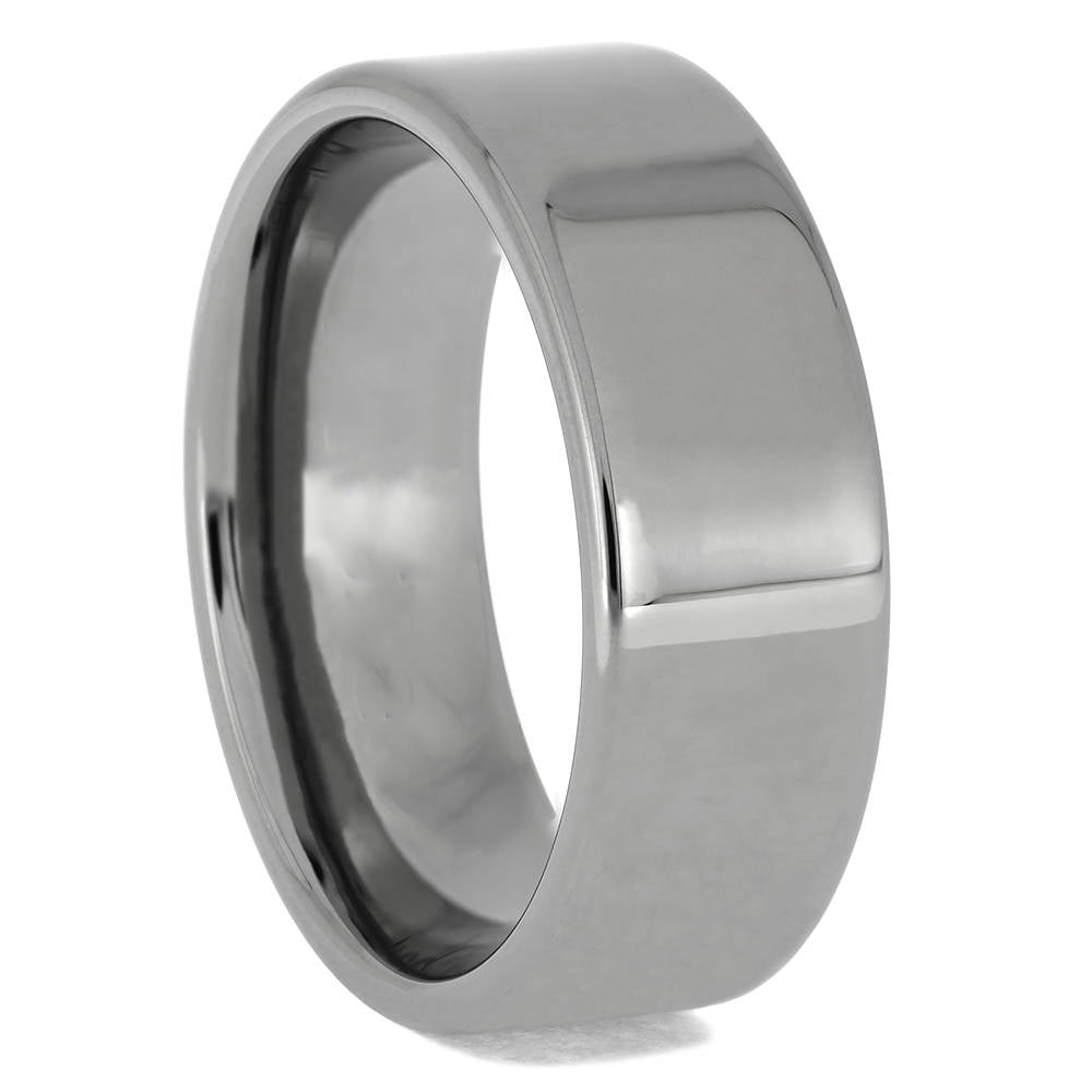 Stainless Steel Wedding Band, Polished Steel Ring - Jewelry by Johan