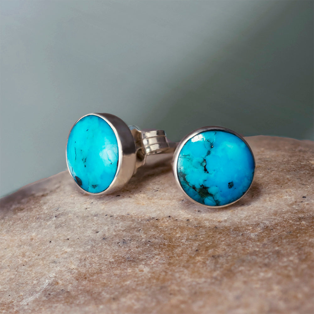 Tiny Turquoise Stud Earrings