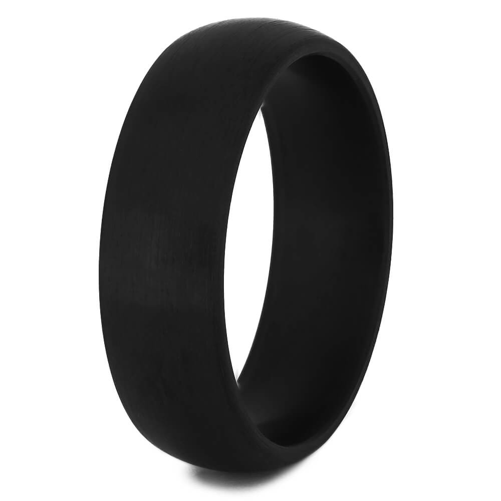 Brushed Black Zirconium Men's Ring with Round Profile-4520-BR - Jewelry by Johan