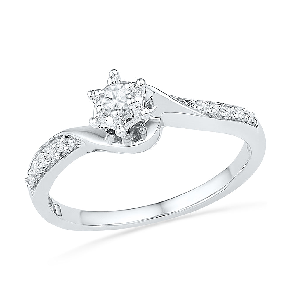 Diamond Fashion Engagement Ring, Sterling Silver Ring-SHRP024953-SS - Jewelry by Johan