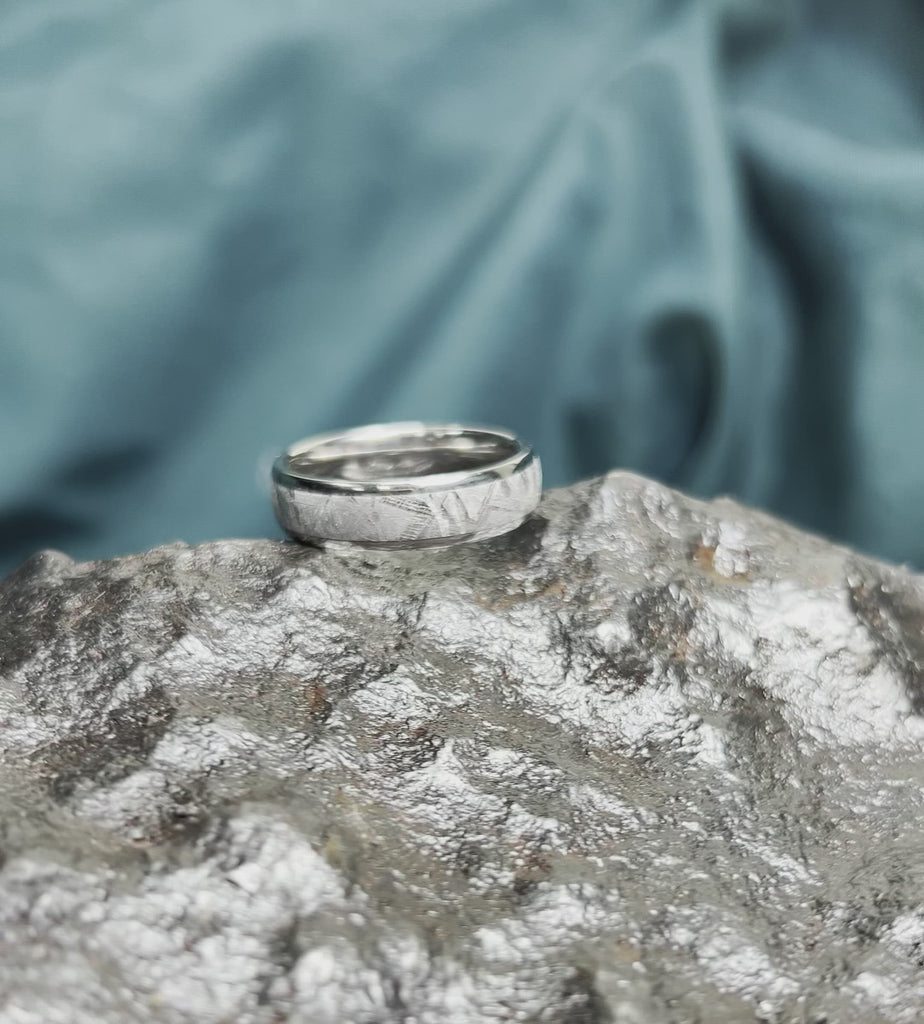 Gibeon Meteorite Wedding Band