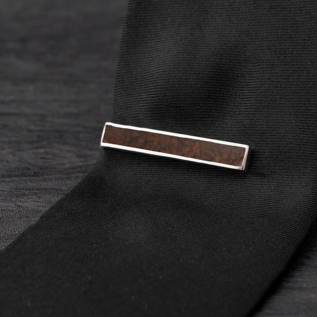 Fossilized Dinosaur Bone Tie Clip, In Stock-SIG3057 - Jewelry by Johan