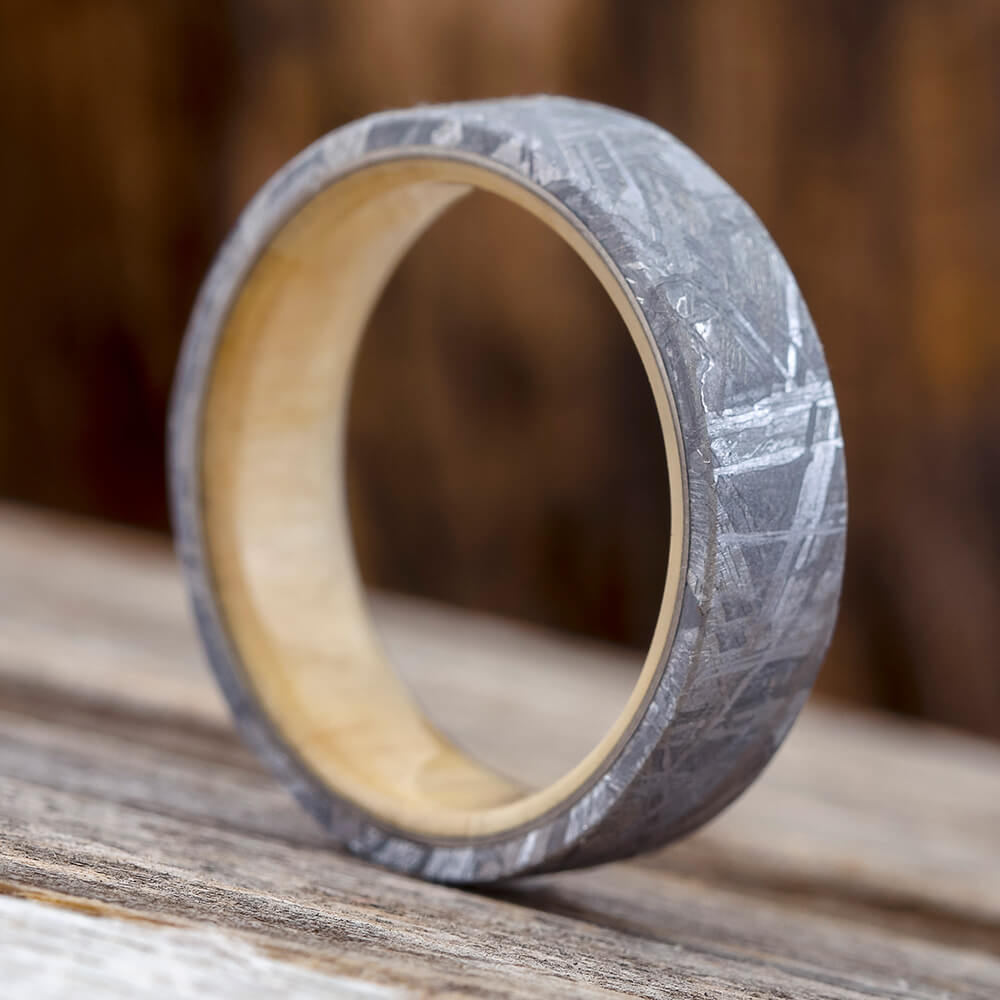 Meteorite and Aspen Wedding Band