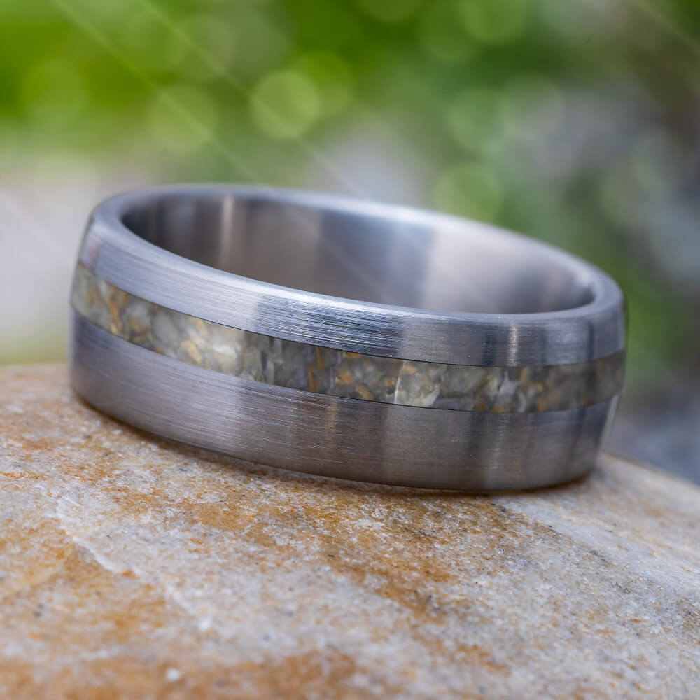 Dinosaur Bone Wedding Band